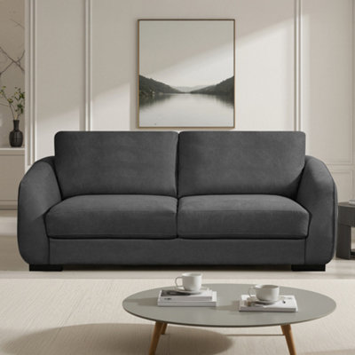 Fairview 3 Seat Fabric SofaCharcoal Grey from B&Q