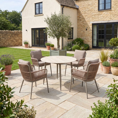 B&Q -  Westcott 4 Seater Garden Dining SetBrown