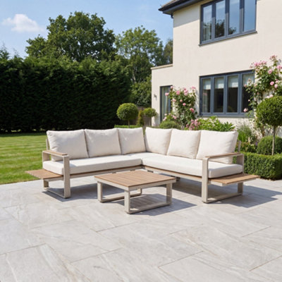 Artemis Home Linden Outdoor Corner Lounge Set And Table from B&Q