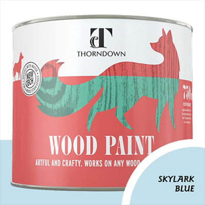 B&Q Thorndown Skylark Wood Paint 750 Ml Blue