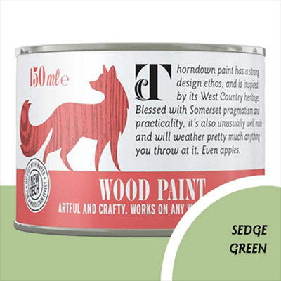 Thorndown Sedge Green Wood Paint 150 Ml from B&Q