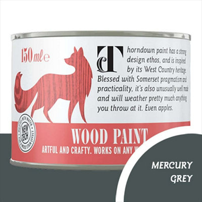 Thorndown Mercury Grey Wood Paint 150 Ml from B&Q