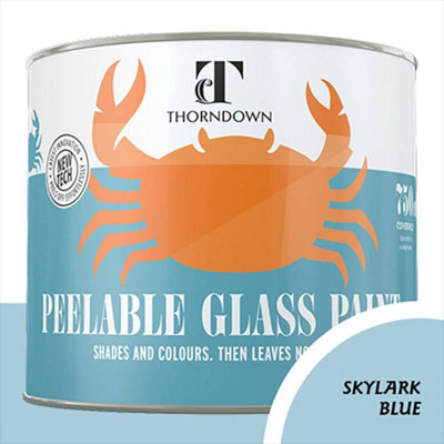 Thorndown Skylark Blue Peelable Glass Paint 750 Ml from B&Q