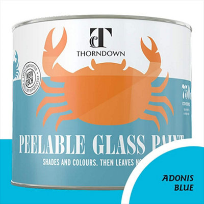 Thorndown Adonis Blue Peelable Glass Paint 750 Ml from B&Q
