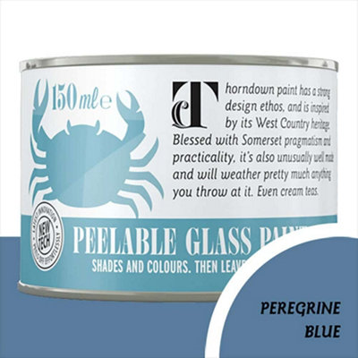 Thorndown Peregrine Blue Peelable Glass Paint 150 Ml from B&Q