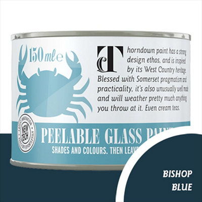 Thorndown Bishop Blue Peelable Glass Paint 150 Ml from B&Q