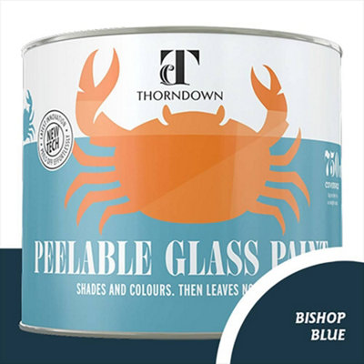 Thorndown Bishop Blue Peelable Glass Paint 750 Ml from B&Q