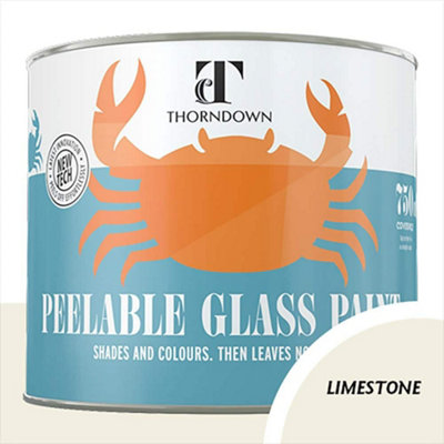 Thorndown Limestone Peelable Glass Paint 750 Ml from B&Q