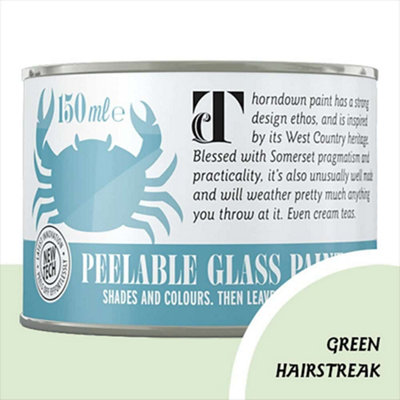 Thorndown Green Hairstreak Peelable Glass Paint 150 Ml from B&Q