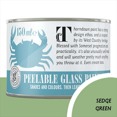 Thorndown Sedge Green Peelable Glass Paint 150 Ml from B&Q