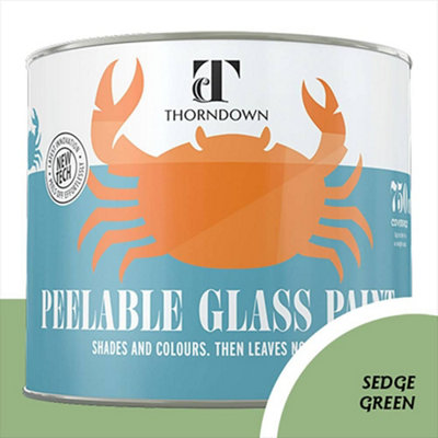 Thorndown Sedge Green Peelable Glass Paint 750 Ml from B&Q