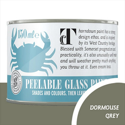 B&Q Thorndown Dormouse Peelable Glass Paint 150 Ml Grey