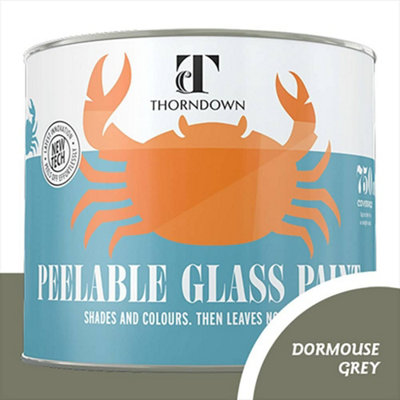 Thorndown Dormouse Grey Peelable Glass Paint 750 Ml from B&Q