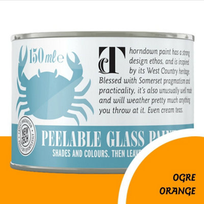 Thorndown Ogre Orange Peelable Glass Paint 150 Ml from B&Q