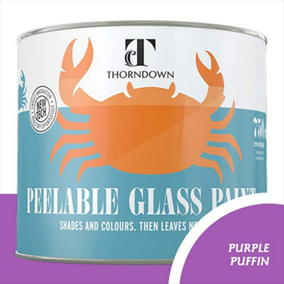 Thorndown Purple Puffin Peelable Glass Paint 750 Ml from B&Q
