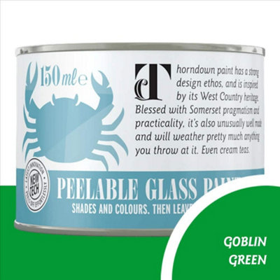 Thorndown Goblin Green Peelable Glass Paint 150 Ml from B&Q