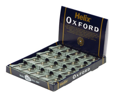 Helix Oxford One Hole Metal Pencil Sharpener (Box Of 20) from B&Q