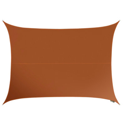 Kookaburra 6M X 5M Rectangle Waterproof Terracotta Garden Patio Sun Shade Sail Canopy 98% Uv Block With Free Rope from B&Q