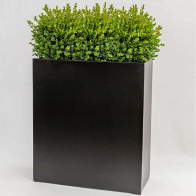 Primrose Large Black Stone Composite Tall Trough Indoor Outdoor Planter 80Cm from B&Q