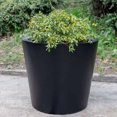 Primrose Black Stone Composite Garden Outdoor Planter 83Cm Large