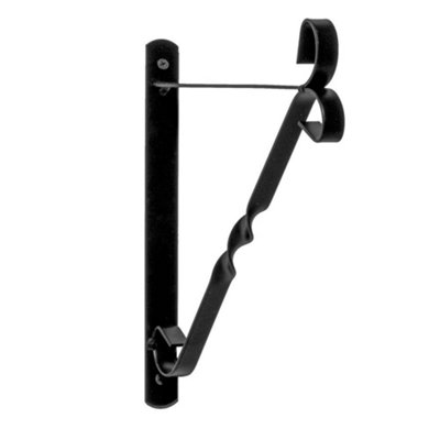 B&Q -  Simple Hanging Basket Bracket Hook Wall Hanging BracketSingle 25Cm