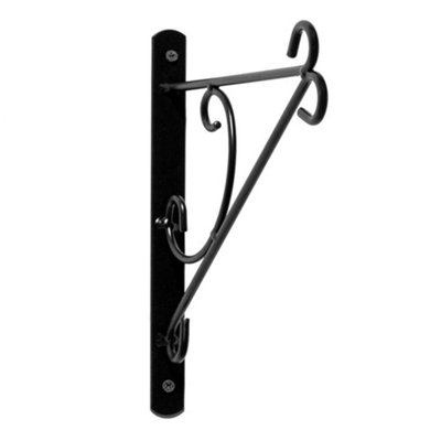 B&Q -  Curved Design Hanging Basket Bracket Hook For Outdoor Wall 28Cm