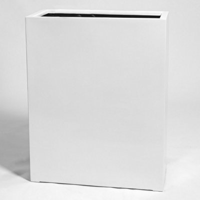 Primrose White Gloss Polystone High Trough Planter 100Cm from B&Q