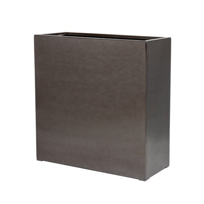 Primrose Metallic Grey  Polystone High Trough Planter 100Cm from B&Q