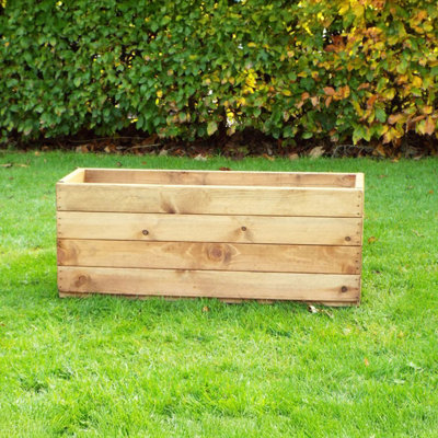 Primrose Wooden Trough Redwood Outdoor Flower Pot Garden Planter 78Cm from B&Q