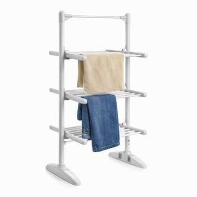 Oypla 3 Tier Electrical Heated Folding Clothes Horse Airer Dryer With 24 Heated Rails from B&Q