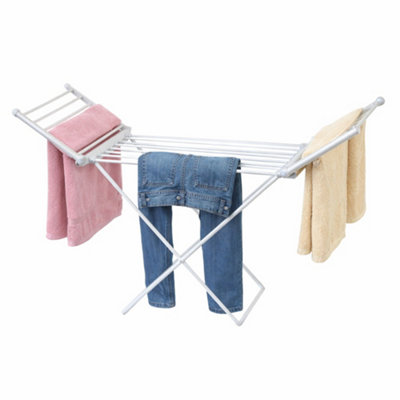 Oypla Electrical Extendable Heated Folding Clothes Horse Airer Dryer With Heated Wings from B&Q