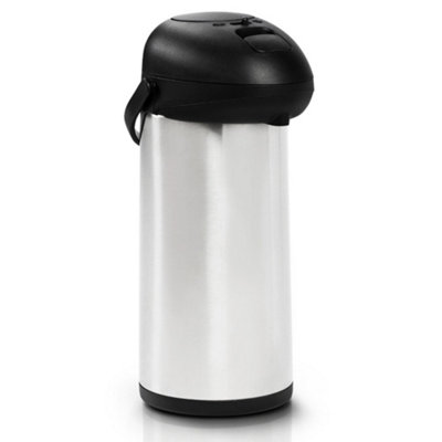 Oypla 5L Stainless Steel Airpot Insulated Vacuum Thermal Flask Jug from B&Q
