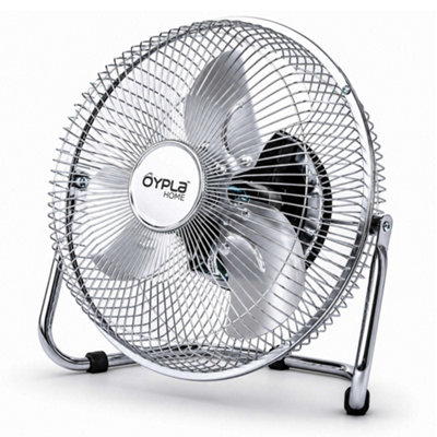 Oypla 9" Inch Chrome 3 Speed Floor Standing Gym Fan Hydroponic from B&Q