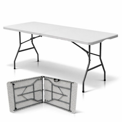 Oypla Heavy Duty Folding Catering Garden Trestle Table6FtWhite from B&Q