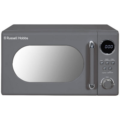 Russell Hobbs Unisex Grey Retro Digital Microwave Litres 800W Rhm2044 In Size 20 - Image 4