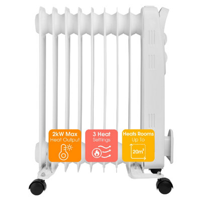 Abode Aofr9003 White 9 Fin Oil Filled Radiator 2000W - Image 7
