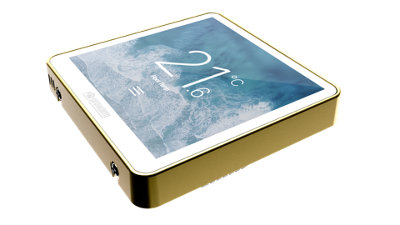 Prowarm Touch Iq St SeriesWhite Touchscreen ThermostatBrass Trim from B&Q