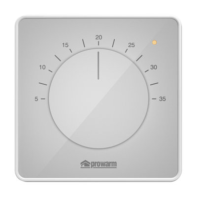Prowarm Touch Iq M SeriesWhite Dial ThermostatWhite Trim from B&Q