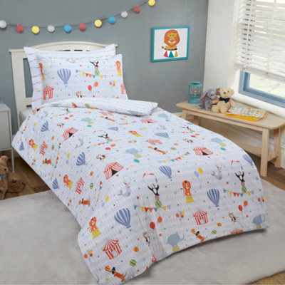  - Smart Living Luxury Easy Care Circus Reversible Duvet Cover  With Pillowcases