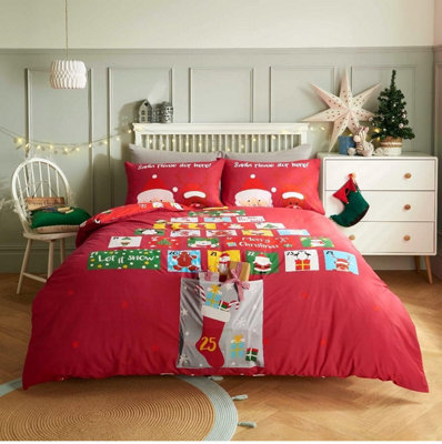 Smart Living Advent Calendar Reversible Duvet Cover With Pillowcase from B&Q