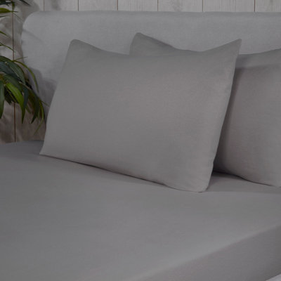  - Smart Living Super Soft Cosy 100% Brushed Cotton Flannelette Luxury Bedding 25Cm Deep Bedsheet Or Pillowcase Pair