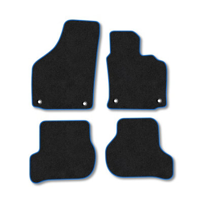 Car Mat Co Vw Golf Mk5 2007-2008 (Round Clip) Car Mats Blue Trim Carpet Tailored from B&Q