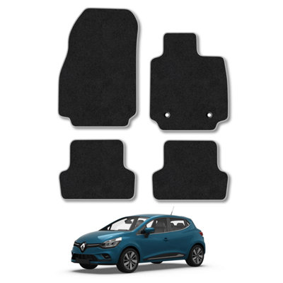 Car Mat Co Renault Clio 2012-2019 Car Mats Grey Trim Carpet Tailored  Easy Clean Clips from B&Q