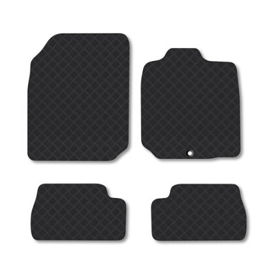 Car Mat Co Rubber Car Mats For Nissan Micra (2003-2008) Tailored Fit Heavy-Duty Waterproof from B&Q