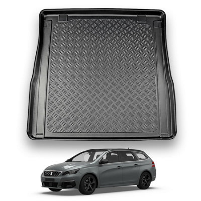 Nomad Peugeot 308 Sw (2014-2021) Boot Liner (Estate Models) Tailored Boot Protector Waterproof Raised Edges Custom Fit Accessory from B&Q
