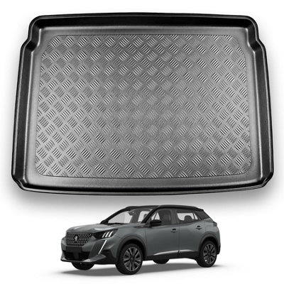 B&Q -  Peugeot 2008 (2020+) Boot Liner (Upper Position) Tailored Boot Protector Waterproof Raised Edges Accessory Dog Pet Friendly