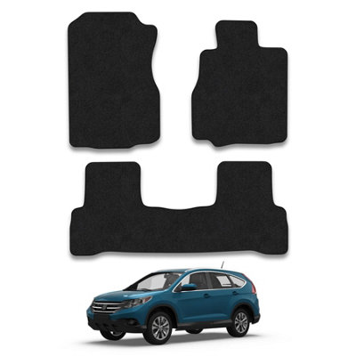 Car Mat Co Honda Cr-V (2006-2012) Car Mats Black Carpet Tailored Fit Easy Clean from B&Q