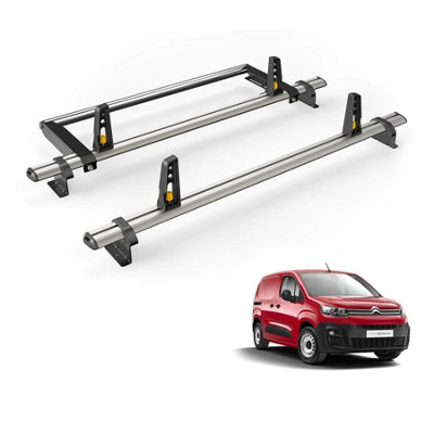 B&Q -  Citroen Berlingo (2018+) Roof Rack 2 Aluminium Roof BarsRear Ladder Roller With Loadstops Ultibar Plus Vg338-2/vgr-31