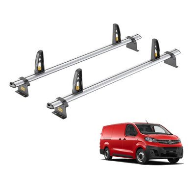 Van Guard Vauxhall Vivaro (2019+) Roof Rack 2 Aluminium Roof Bars With LoadstopsUltibar PlusVg333-2 from B&Q