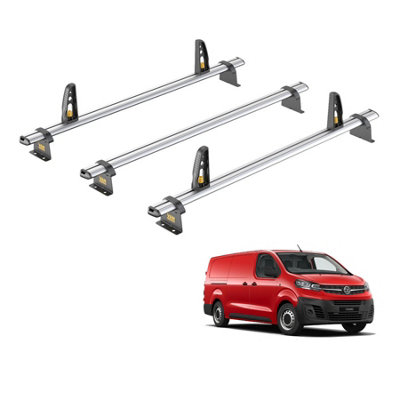 Van Guard Vauxhall-Vivaro Vauxhall-Vivaro (2019+) Roof Rack 3 Aluminium Roof Bars With LoadstopsUltibar PlusVg335-3 from B&Q